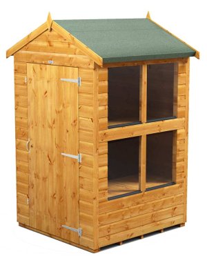 Power 4x4 Apex Potting Shed - Single Door